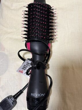 Revlon Black and Pink Round Hot Air Styler Brush